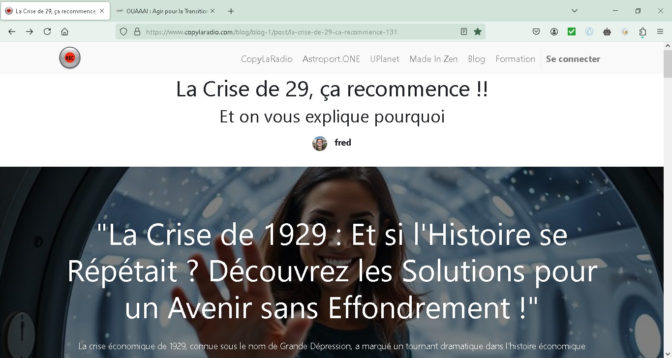 La Crise de 1929 : Et si l'Histoire se Répétait ? Découvrez les Solutions pour un Avenir sans Effondrement !